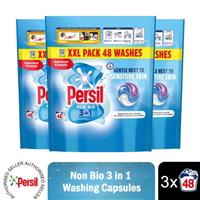 Persil XXL 3in1 Washing Capsules Non Bio Gentle Next to Sensitive Skin 48W, 3pk