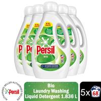 Persil XXL Washing Liquid Detergent Bio Stain Removal 68 Washes 1.836 L, 5 Pack