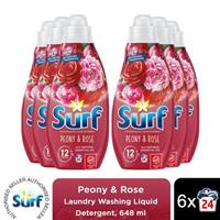 Surf Laundry Washing Liquid Detergent Peony & Rose 3.89 Litre, 144 Washes