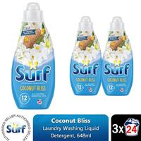 Surf Laundry Washing Liquid Detergent Coconut Bliss 1.94 Litre 72 Washes