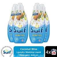 Surf Laundry Washing Liquid Detergent Coconut Bliss 2.6 Litre, 96 Washes