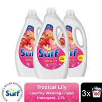 Surf XXXL Laundry Washing Liquid Detergent Tropical Lily 8.1L, 300 Washes