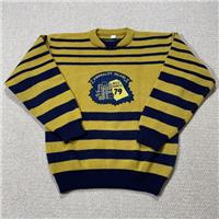 VINTAGE Admirality Island Jumper Mens Small Yellow Blue Alaska Souvenir Sweater - S Regular