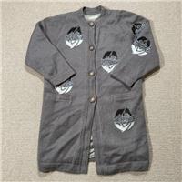 VINTAGE Mohair Cardigan Womens Medium 14 Oversized 90s Longline Knit Sweater 90s - M Regular