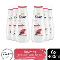 Dove Advanced Care Body Wash Reviving for 24Hrs Renewing Micromoisture, 6x400ml
