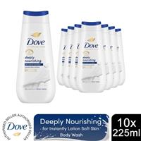 Dove Advanced Care Bodywash Deeply Nourishing 24H RenewingMicromoisture,10x225ml