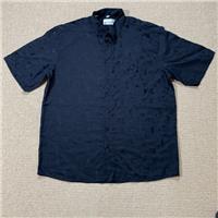 VINTAGE 90s Pattern Shirt Mens XL Black Metallic Satin Patterned Geometric - XL Regular