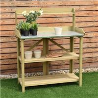 HYGRAD BUILT TO SURVIVE 3 Tier Wooden Potting Planting Outdoor Garden Work Bench