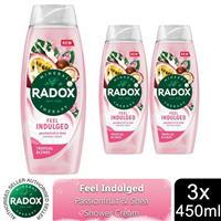 3x Radox Mineral Therapy Feel Indulged Shower Cream Passion Fruit & Shea, 450ml