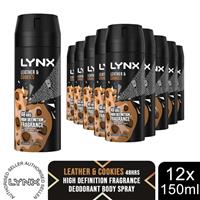 Lynx Collision Body Spray Deodorant 48H High Definition Fragrance 150ml, 12 Pack