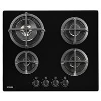 Stoves 60cm Built-in 4 Burners Gas Through Glass Hob Black ST GTG60C