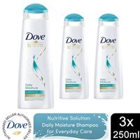 Dove Nutritive Solutions Shampoo Daily Moisture for Dry Hair 250ml, 3 Pack