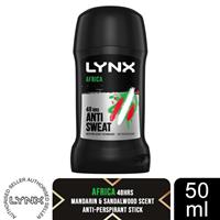 Lynx Africa Anti-Perspirant Deodorant Stick 48 Hrs Anti Sweat, 50ml