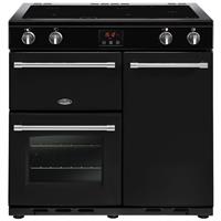 Belling Farmhouse 90cm Induction Range Cooker 4 Zone Hob Black 90Ei Grade C