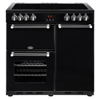 Belling Kensington 90cm Electric Range Cooker 5 Zone Hob Black 90E