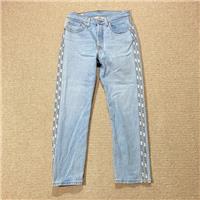 Levis 501 Jeans Womens 26x26 Light Wash Taped Seams Straight Premium Denim - 26 Regular