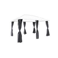 Shamal Gazebo Curtain Sidewalls Replacement Steel Grey Durable (W)3980mm