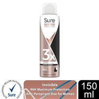 Sure Women Invisible Antiperspirant Deodorant with 96H Maximum Protection, 150ml