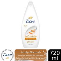 Dove Fruity Nourish Body Wash 0% Sulfate SLES for Softer & Smoother Skin, 720ml