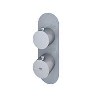 Shower Valve Concealed Single Outlet Grey Thermostatic Round RAK Feeling
