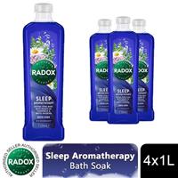 Radox Mineral Therapy Bath Soak Sleep Aromatherapy w/ DreamScentz Fragrance 4x1L