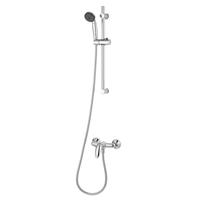 Mixer Shower Chrome Effect Round Head Traditional Single Lever Wall Mounted