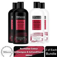 Tresemme 2x Shampoo & 2x Conditioner Bundle 680ml Each - Revitalise Colour