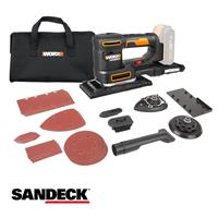 Worx SANDECK 20V PowerShare Cordless 10000 rpm Multi-Sander - Bare Unit WX820.9