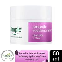 Simple Smooth+ Face Moisturiser Softening Hydrating Cream for Daily Use, 50ml