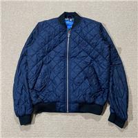 Adidas Bomber Jacket Womens Size 10 UK Medium Navy Quilted Trefoil Originals - 10 Regular