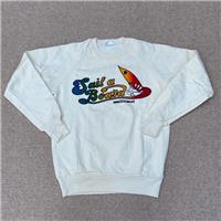 VINTAGE 70s Surf Jumper Mens XS Off White Cream Surfing Beach Raglan 70s/80s - XS Regular