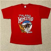 VINTAGE T Shirt 80s Mens Medium Red Alaska Rockabilly Single Stitch Made in USA - M Regular