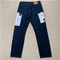 Levis 501 Jeans Mens 34 x 32 Black Mickey Mouse Disney Custom Reworked Carpenter - 34 Regular