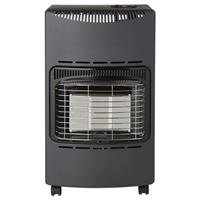 Mobile Gas Heater Portable Butane 3 Heat Settings Matt Black 4.2kW
