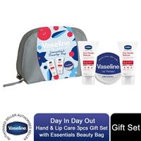 Vaseline Day In Day Out Hand & Lip Care Essentials Beauty Bag 3pcs Gift Set
