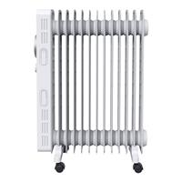 Oil Filled Radiator Electric Heater White Adjustable Thermostat Portable 2500W
