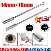 16mm+14mm Long Spark Plug Socket 3/8" CR-V Dr Magnetic Thin Wall Removal Tool