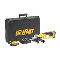 DeWalt Angle Grinder Cordless 18V 2x4Ah Li-ion DCG412M2-GB Compact 125mm
