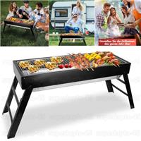 Large BBQ Grill Folding Charcoal Barbecue Garden Camping Picnic Steel Stove