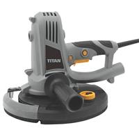 Titan Drywall Sander Electric Variable Speed 215mm Dust Bag Wall Ceiling 1220W