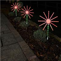 LED Garden Light Path Firework Multicolour With Timer (H)860mm Pack of 3 Lights