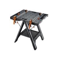Worx WX051 Pegasus Multifunction Work Table and Sawhorse With Holding Pegs Black