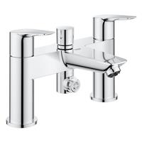 Grohe Bath Filler Tap Shower Mixer Chrome Dual Lever Contemporary Bathroom