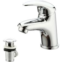 Bathroom Basin Tap Mono Mixer Single Lever Brass Compact Modern Faucet