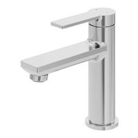 Bathroom Basin Tap Mixer Gloss Chrome Single Lever Ceramic Cartridge Faucet