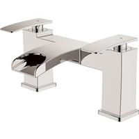 Bath Filler Tap Dual Lever Manual Modern Chrome Plated Bathroom Square