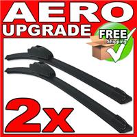 22"/16" Front Aero VU Flat Wiper Blades Windscreen Window Jointless Beam Upgrade
