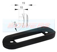 Black Curved Rubber Mounting Gasket For Flush Fit LED Marker Lights Kelsa Bars