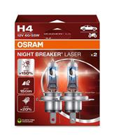 OSRAM Night Breaker Laser +150% H4 Car Headlight Bulbs (Twin)
