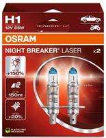 OSRAM Night Breaker Laser +150% H1 Car Headlight Bulbs (Twin Pack)